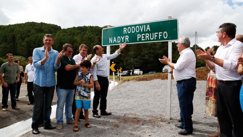 Inauguração da cabeceira da ponte da ERS-355 que liga os municípios de Veranópolis e Fagundes Varela.
