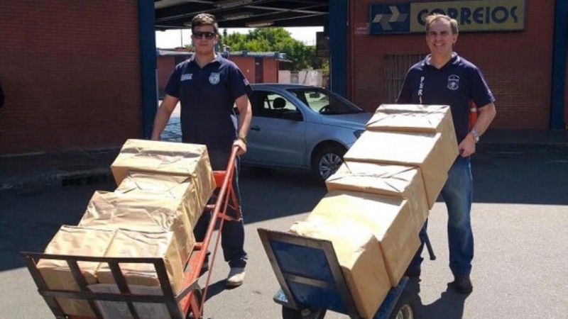 Lote com 22 kits foi despachado na rodoviária de Porto Alegre na última semana
