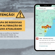 Na foto, o mapa.